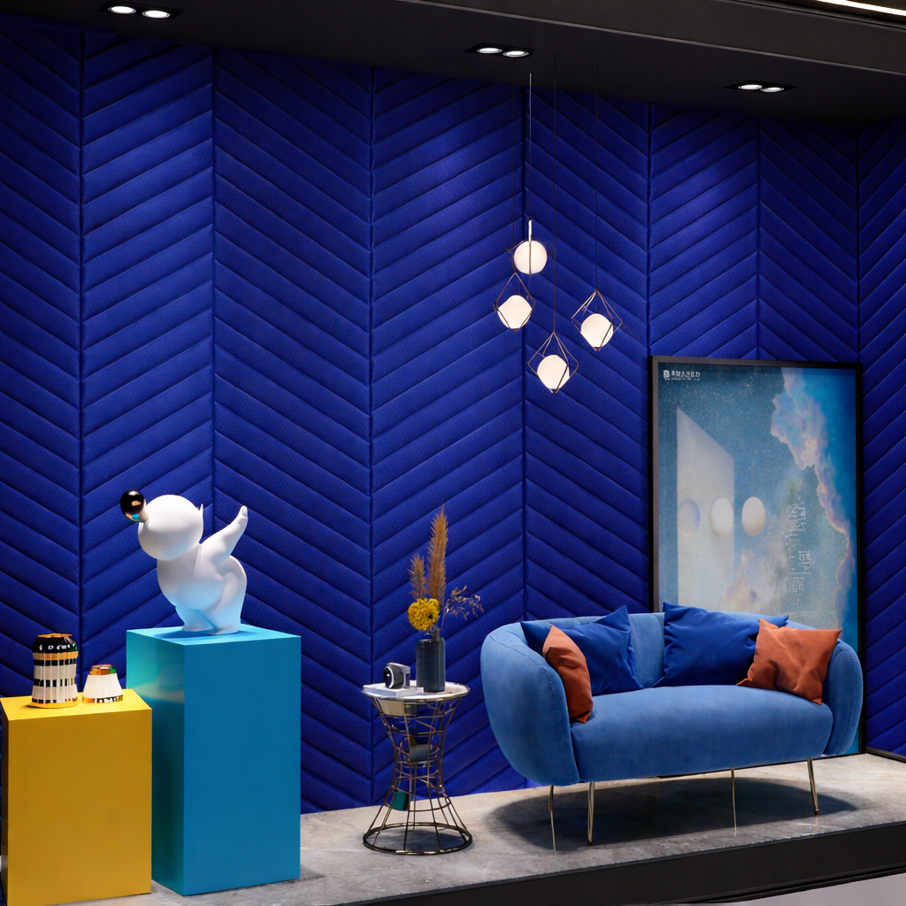 ბარხატის თვითწებვადი ლურჯი შპალერი 106-59 (RB996) (70სმx290სმ)  